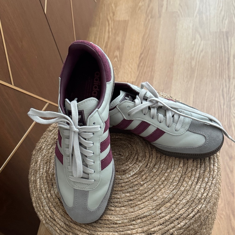 adidas Gray and Maroon Athletic Shoes